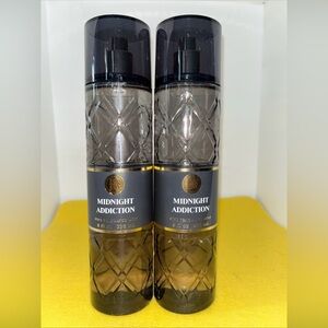 Bath & Body Works Midnight Addiction Fragrance Body Mist 8 oz Set of 2 New